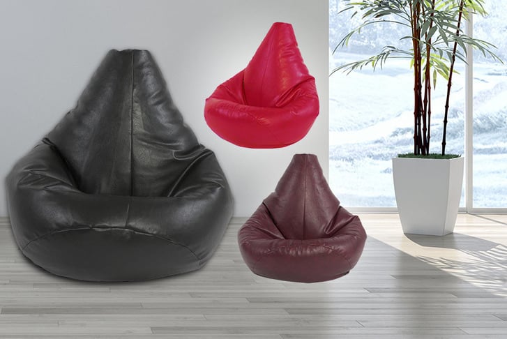UK-bean-bags---Faux-Leather-beanbag-with-stool2