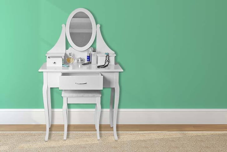 vivo-technologies---White-Dressing-Table-With-Stool