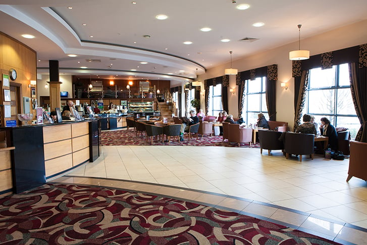 The reception area of the Armagh City Hotel