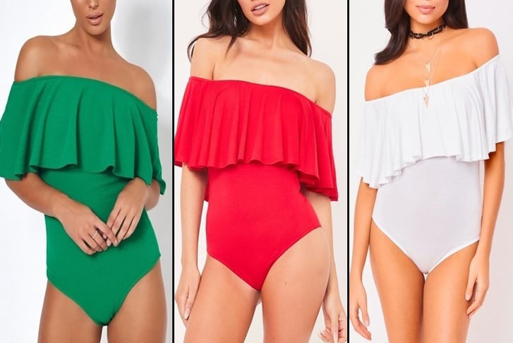 Bardot frill bodysuit online