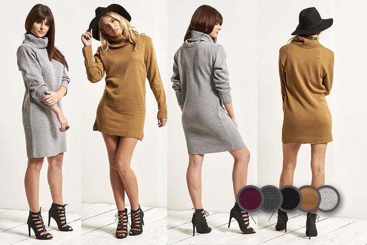 Mo-&-A-Limited-Oversized-Cowl-Neck-Knitted-Dress