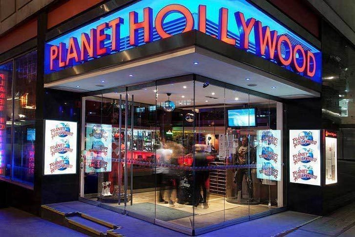 Planet Hollywood exterior and entry