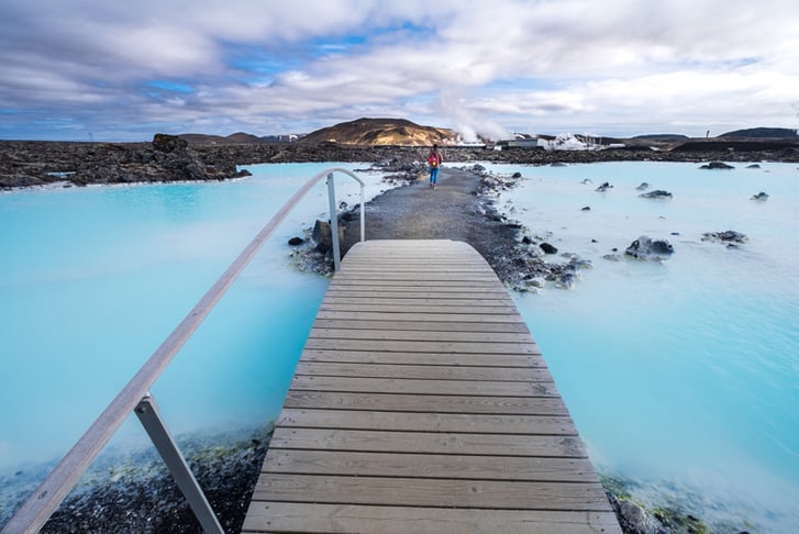 Iceland, Stock Image - Blue Lagoon Boardwalk