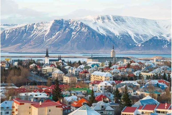 Reykjavik, Iceland, Mountains, Stock Image