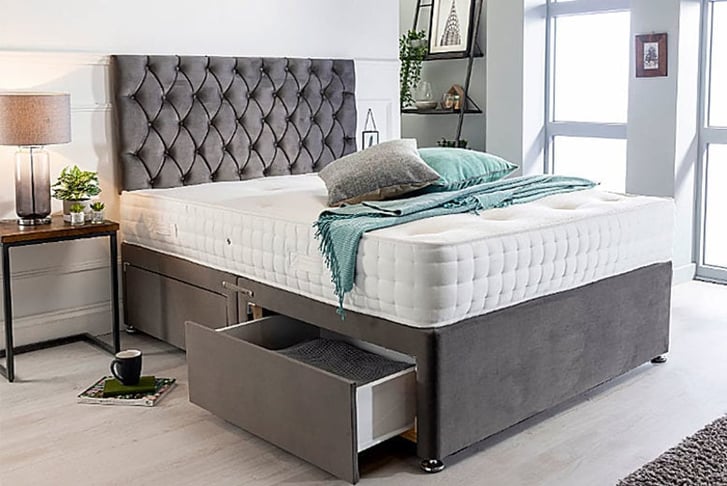 Sleep_Factory_Ltd_Grey_Velvet_Plush_Divan_Mattress_Chesterfield_Headboard_1