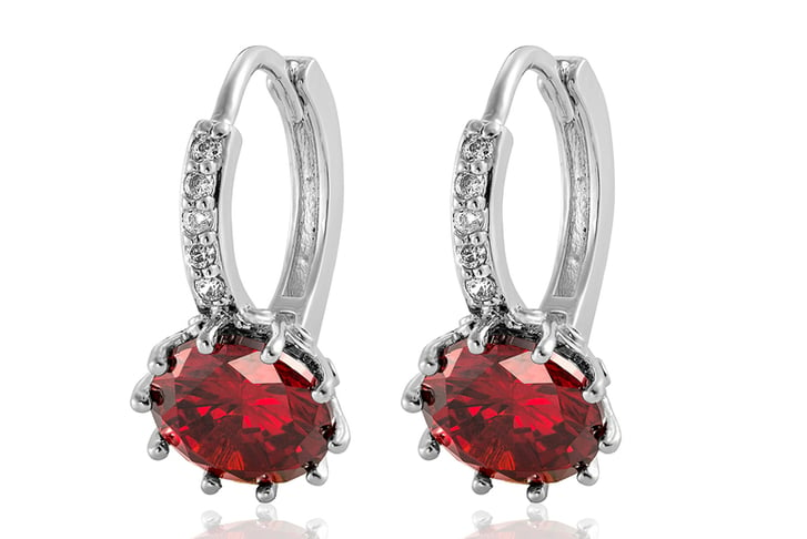 GameChanger-Associates-LTD---Huggies-Earrings-with-Ruby-Red