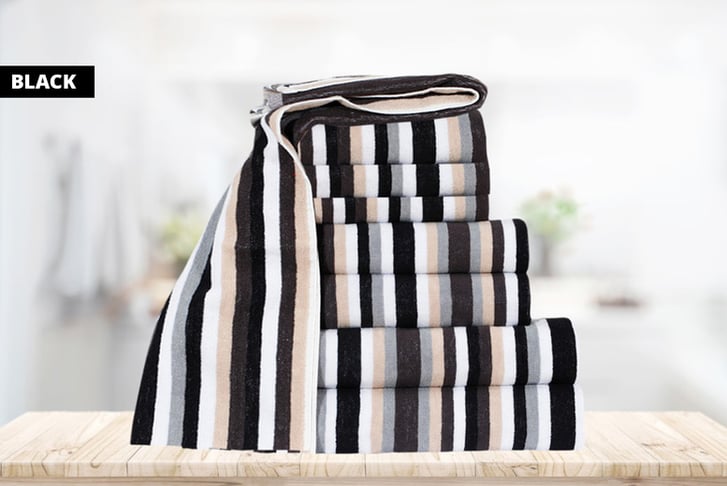 4-Piece-or-8-Piece-Striped-Royal-Victorian-Combed-Cotton-Towel-Bale-Set---6-Colour-Options-8