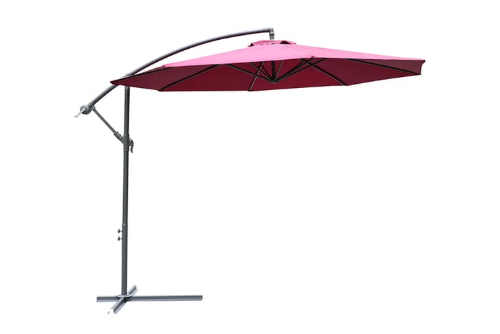 Outsunny-Water-Resistant-Parasol-Wine-Red-1