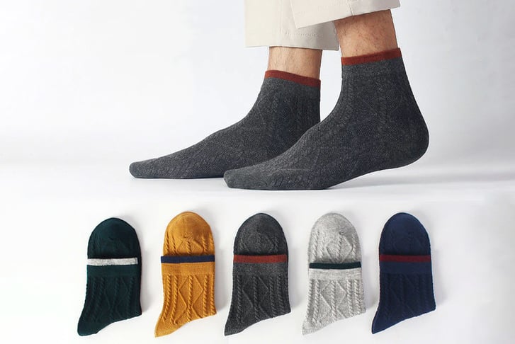 5Pairs-Men-Cotton-Solid-Color-Socks-1