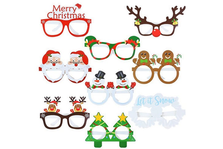 9pcs-Set-Xmas-Glasses-Frame-Photo-Prop-Christmas-Decorations-2