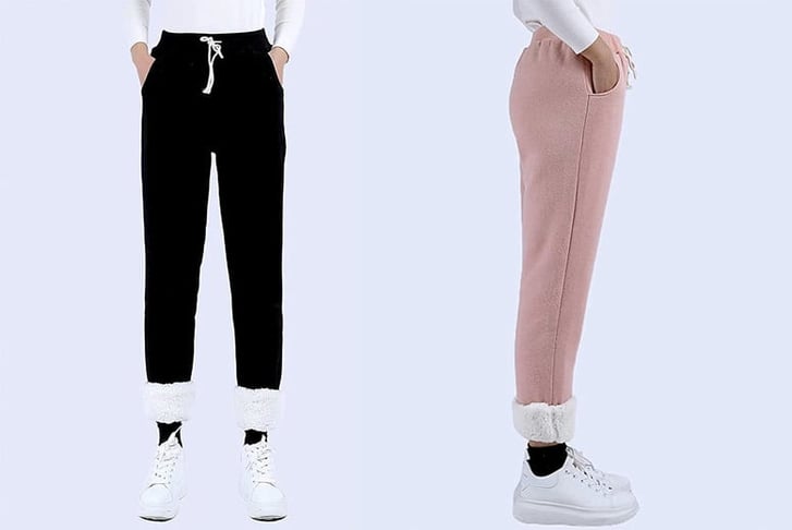 Women-Elastic-Waist-Thick-Fleece-Warm-Pants-Sweatpants-With-Pockets-2