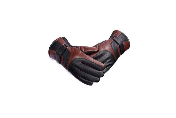 Mens-Leather-Winter-Waterproof-Touch-Screen-Gloves-brown