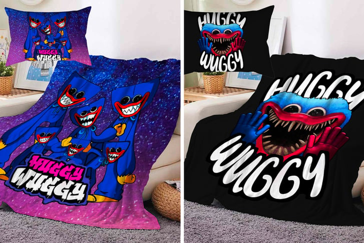 Huggy-Wuggy-Inspired-Snuggle-Blanket-&-pilllowcase-Set-1