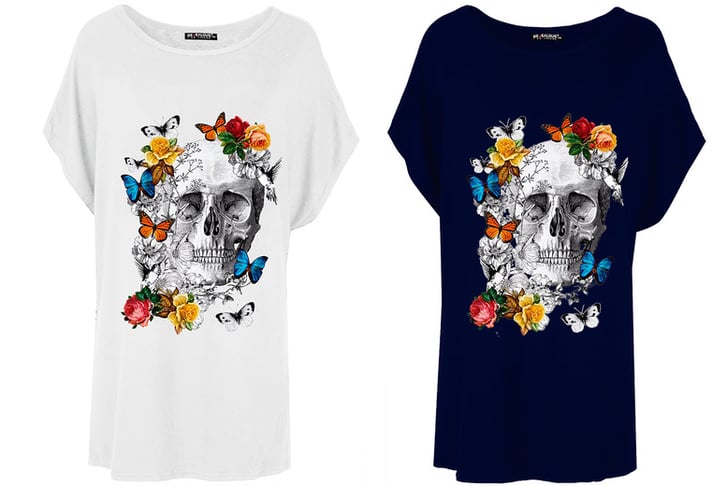 colourful skull image 3 navywhite