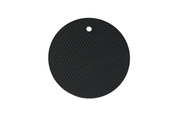 Durable-Silicone-Round-Heat-Mat-black