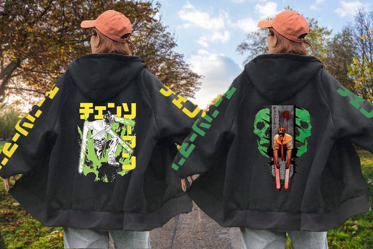 4-Anime-Chainsaw-Man-Inspired-Zip-Up-Hoodie---8-Styles!