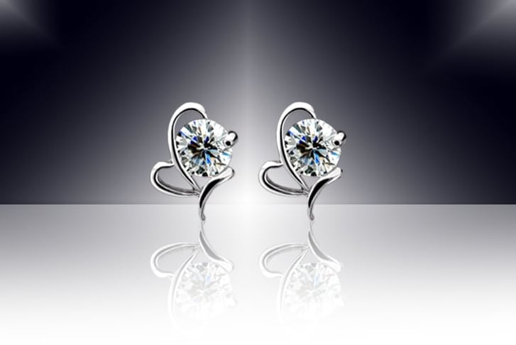 3-Crystal-Ear-Silver-Plated-Rhinestone-Stud-Earring