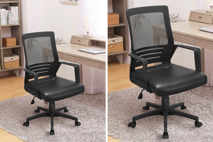 Office-Mesh-Chair-with-Leather-Padded-Seat-1