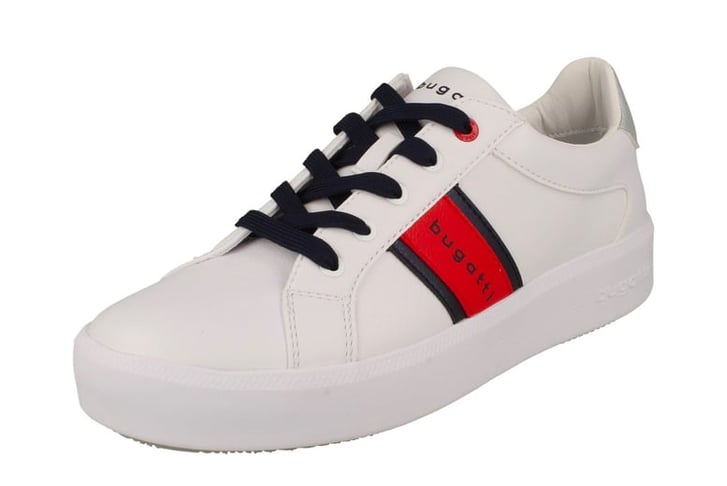 Bugatti-Women's-Trainers---Navy-and-White-3