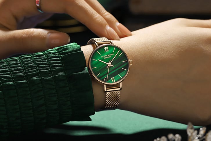 MALACHITE-GREEN-FACE-STAINLESS-STEEL-WOMENS-WATCH-1