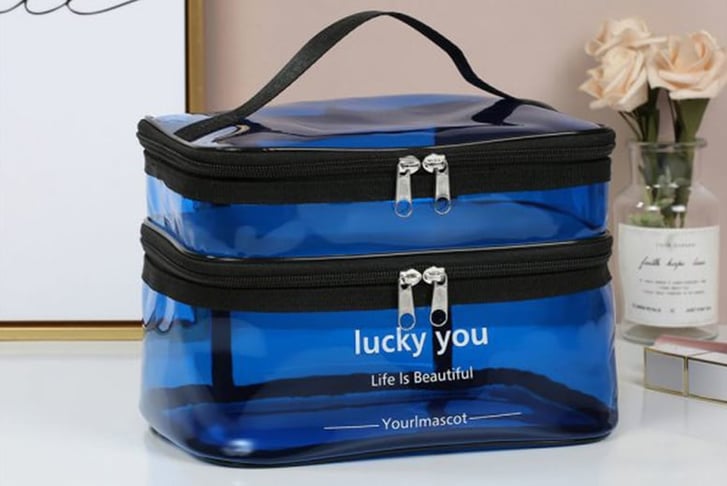 Waterproof Cosmetic Travel Organizer blue