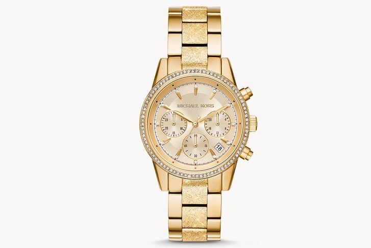 MICHAEL-KORS-MK6597-WOMEN’S-RITZ-CHRONOGRAPH-GOLD-TONE-STEEL-WATCH-2