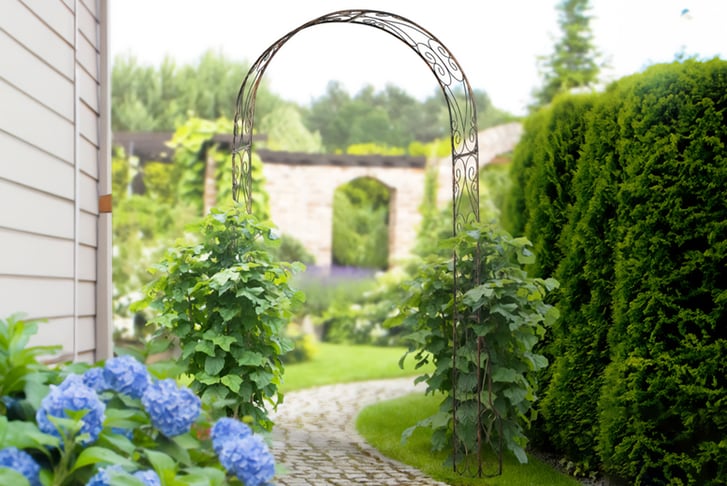 Outsunny-Rose-Arch-Arbour-Trellis-1