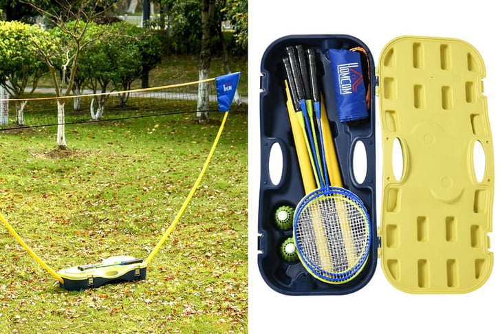 Plastic-Portable-Badminton-Net-Blue-Yellow-1