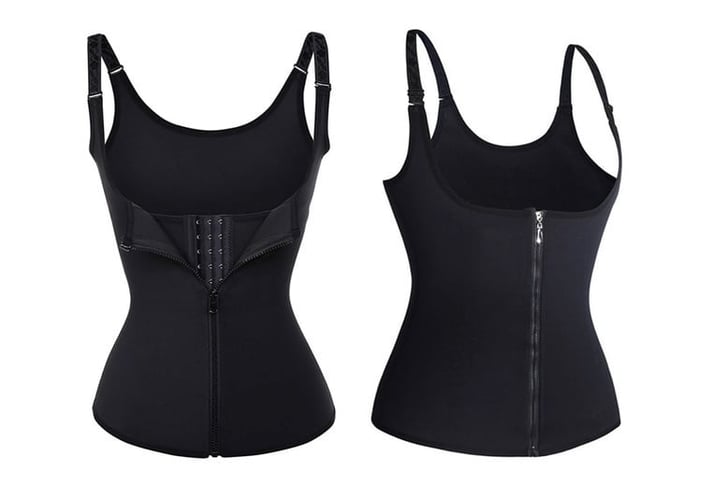 Women Waist Trainer Vest Slim Corset Neoprene Zipper Body Shaper-2