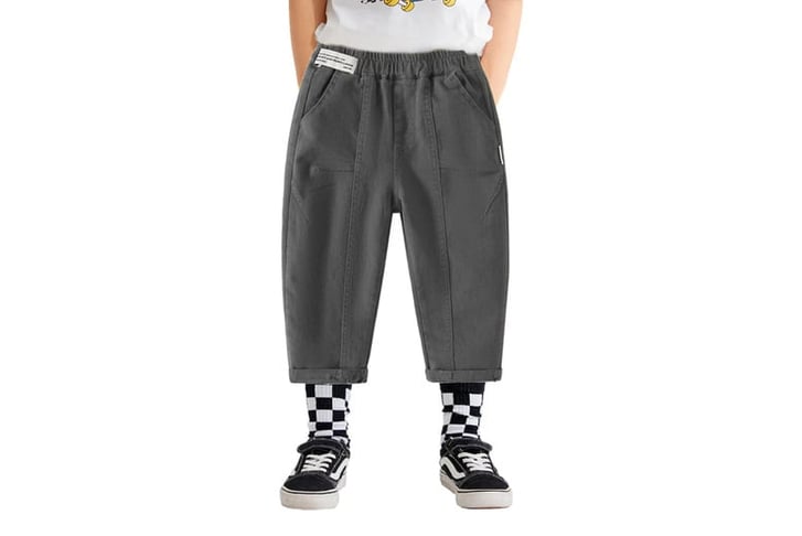 Boy-Kids-Solid-Color-Cargo-Pants-2