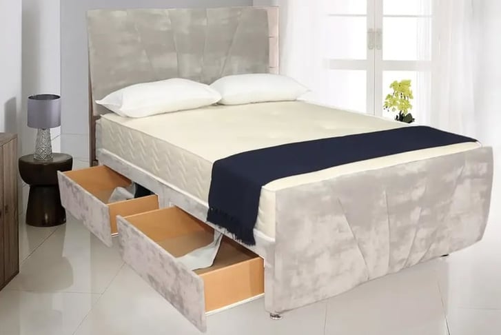 omfort-Crushed-Velvet-Divan-Bed-&-Mattress-1