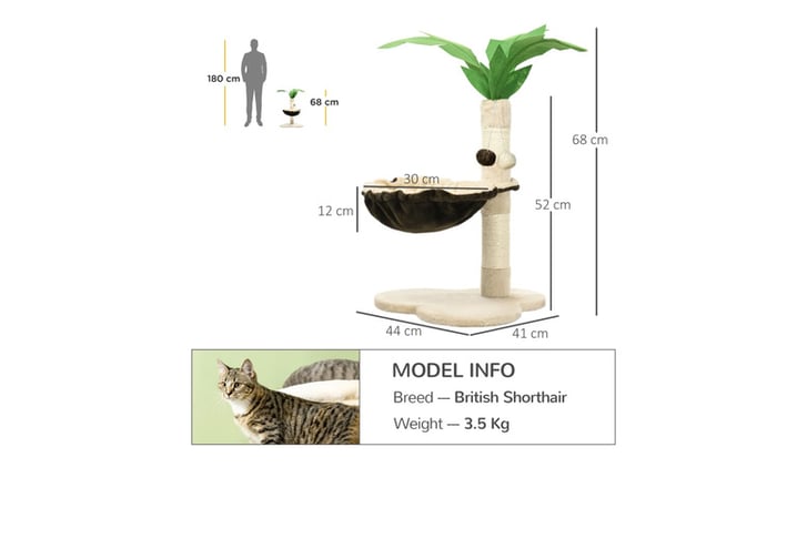 PawHut-Coconut-cat-Tree-9