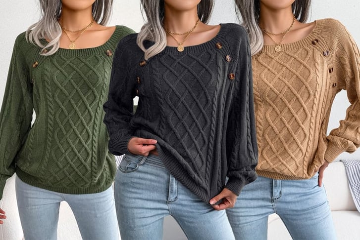 Women-Knitted-Button-Long-Sleeves-Sweater-1