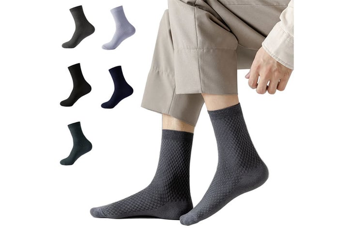 Bamboo Fiber Ultra Breathable Business Socks-2