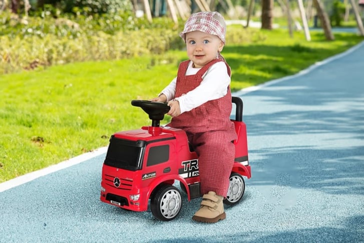 Ride-On-Car-Kids-Mercedes-Truck-Storage-Handle-1