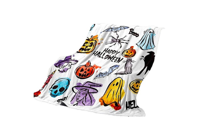 Halloween-Ghost-Spider-Flannel-Blanket-Couch-Bed-Sofa-Throw-Blanket-2