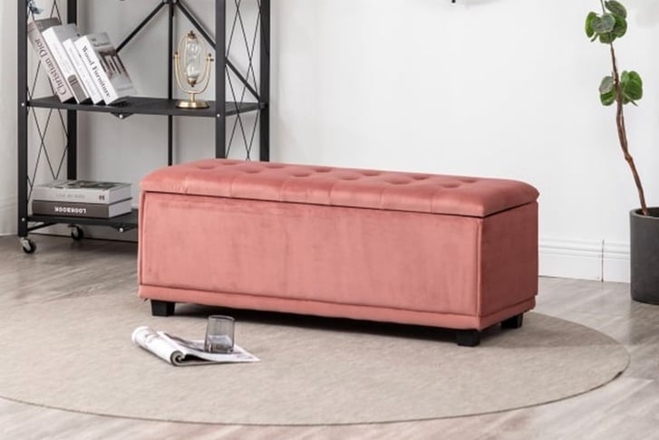 Velvet-Storage-Ottoman-Seat-Stool-Bench-5