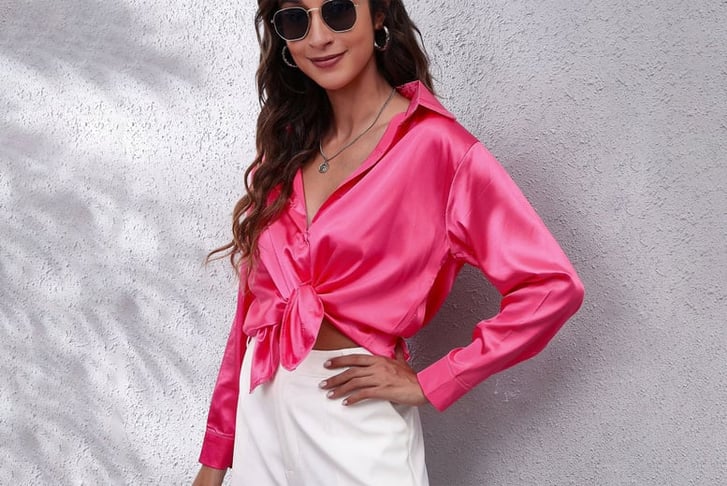 Women-Solid-Color-Satin-Blouse-7