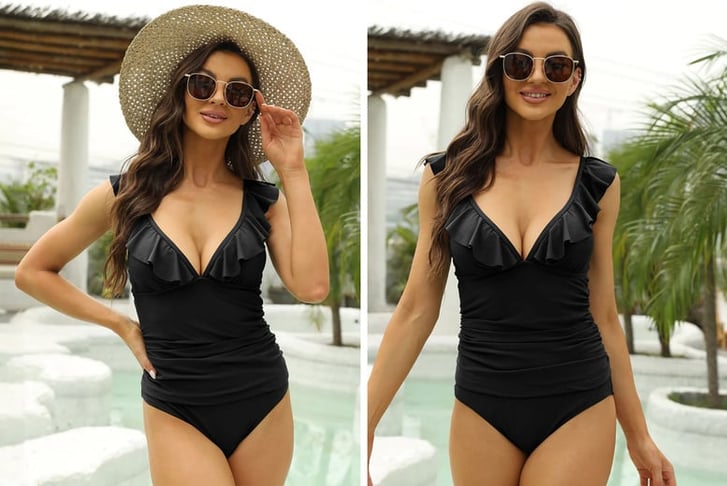 V-Neck Swimsuit Bikini Set-2