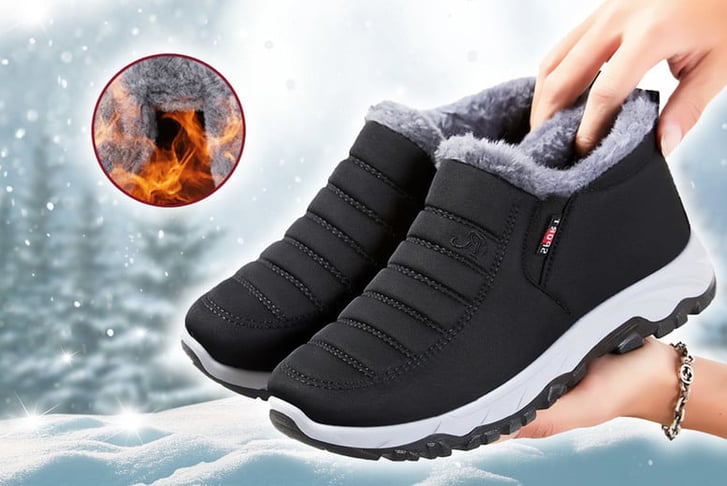 Women Fleece Anti-Slip Warm Winter Shoes-1