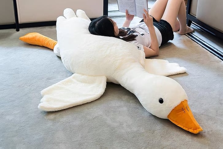 Giant-White-Goose-Plush-Pillow-6