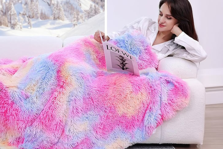 Faux-Fur-Blanket-Rainbow-Blanket-1