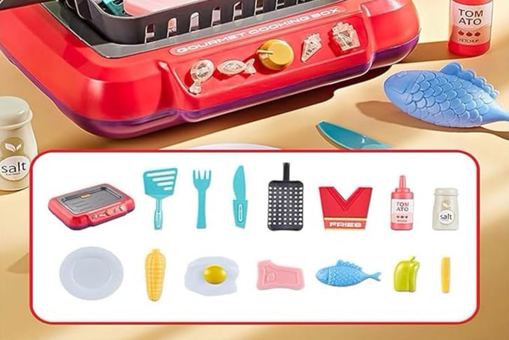 Pretend-Play-Gourmet-Cooking-Box-Water-Fryer-Toy-6