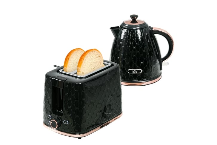 HOMCOM-1.7L-3000W-32044044-Fast-Boil-Kettle-&-Toaster-Set-Black-2