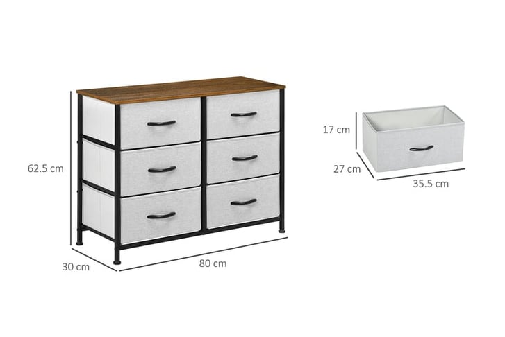 HOMCOM-6-Fabric-Chest-of-Drawers-Grey-6