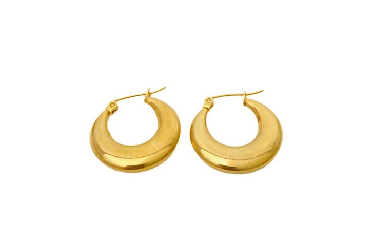 Solid-Round-Stainless-Steel-Gold-Earrings-2