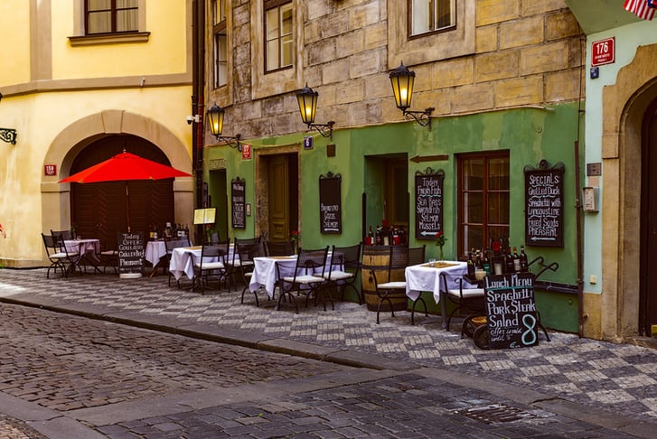 Old street in Old Town of Prague. Czech Republic