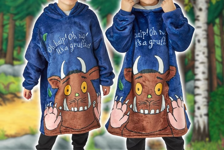 Gruffalo-&-Friends-Kids-Blue-Blanket-Hoodie-1