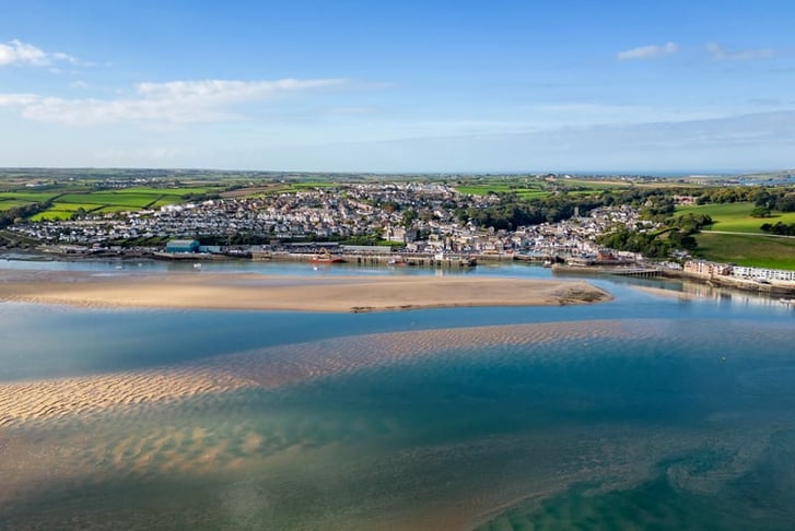 Padstow Cornwall across the Camel Estuary