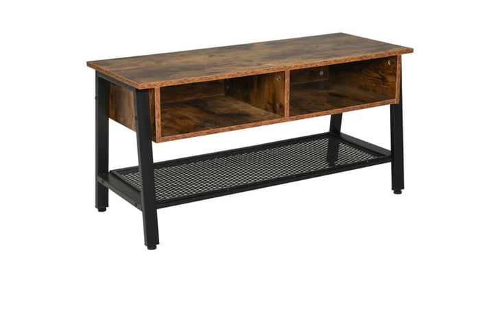 Wood 3-Tier TV Media Unit-2